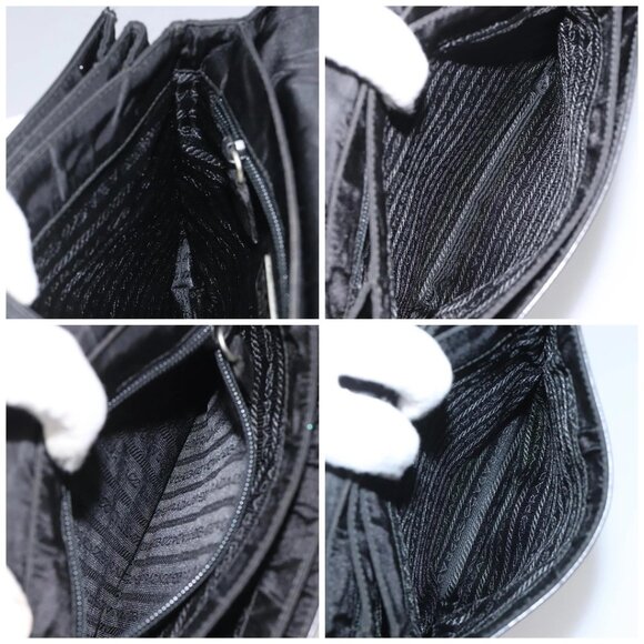 PRADA Hand Bag Nylon Leather Black Auth 112080 - Picture 15 of 16